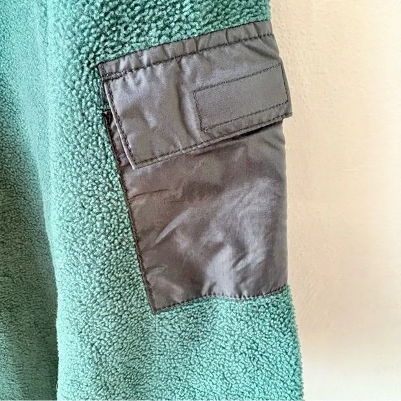 Blarney Woollen Mills Hunter Green Mens Fleece Pullover Shirt - Picture 2 of 6